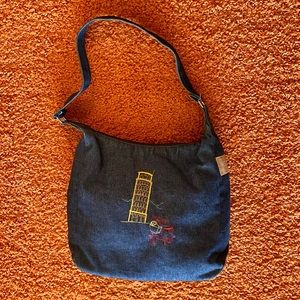 Vintage 90s Pixie Yates denim shoulder bag